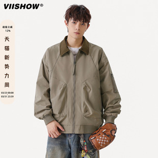 VIISHOW日系户外防泼水机能工装 潮牌宽松百搭飞行夹克 外套男秋季