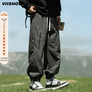 宽松防水冲锋裤 新款 子工装 束脚运动裤 VIISHOW休闲裤 登山裤 男秋季