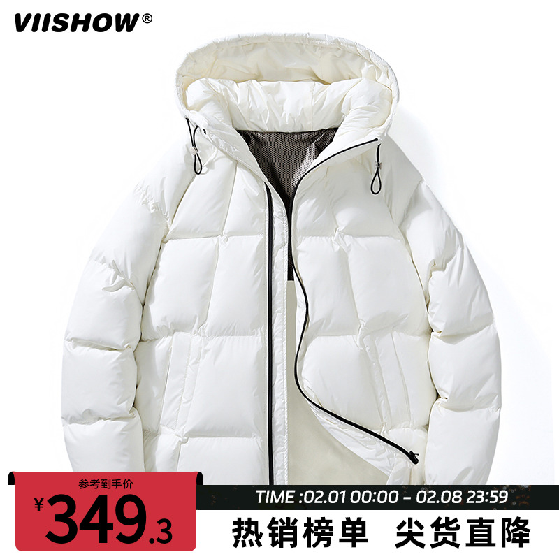 VIISHOW连帽保暖羽绒服男2023年冬季新款90鸭绒潮牌百搭舒适外套怎么样,好用不?