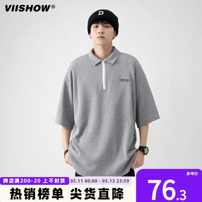 VIISHOW潮牌潮流短袖polo衫男