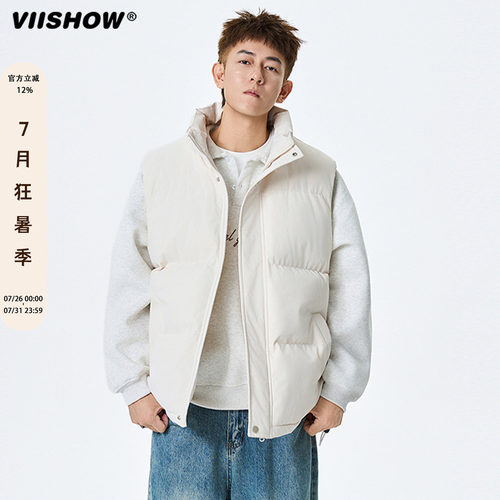 VIISHOW棉衣马甲男女新款潮流穿搭大码坎肩保暖加厚休闲马夹棉服