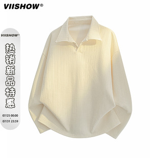 POLO衫 2025春季 VIISHOW美式 翻领卫衣男士 上衣服 新款 潮牌休闲长袖