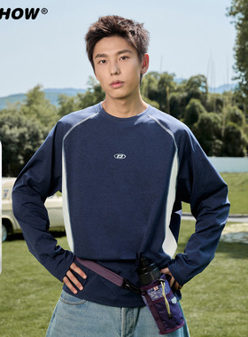 VIISHOW冰丝运动速干长T恤户外训练骑行跑步长袖吸湿排汗上衣男