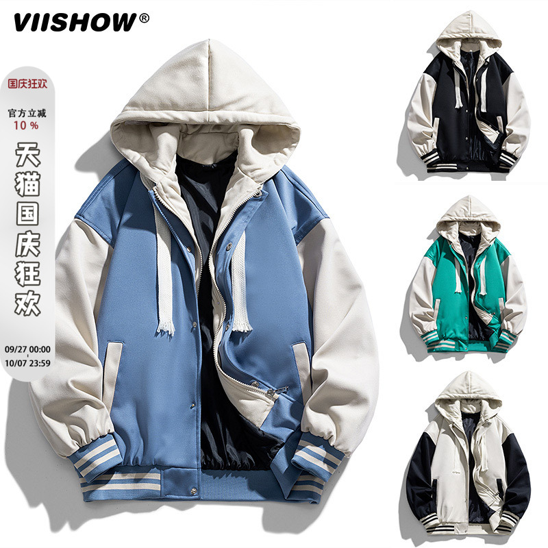 VIISHOW秋冬连帽棒球服