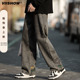 男士 高街复古休闲长裤 新款 宽松直筒美式 春秋季 VIISHOW印花牛仔裤
