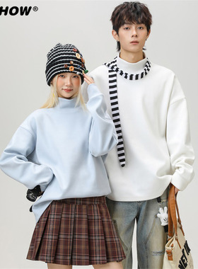 VIISHOW潮牌德绒半高领打底衫男2025年新款秋季保暖上衣内搭卫衣