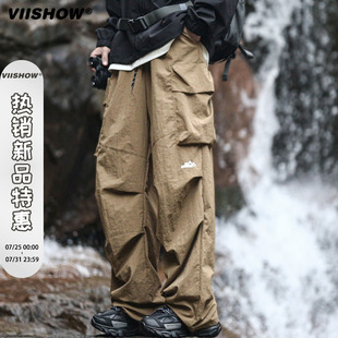 裤 VIISHOW户外山系防泼水冲锋长裤 休闲工装 男秋冬季 直筒宽松时尚