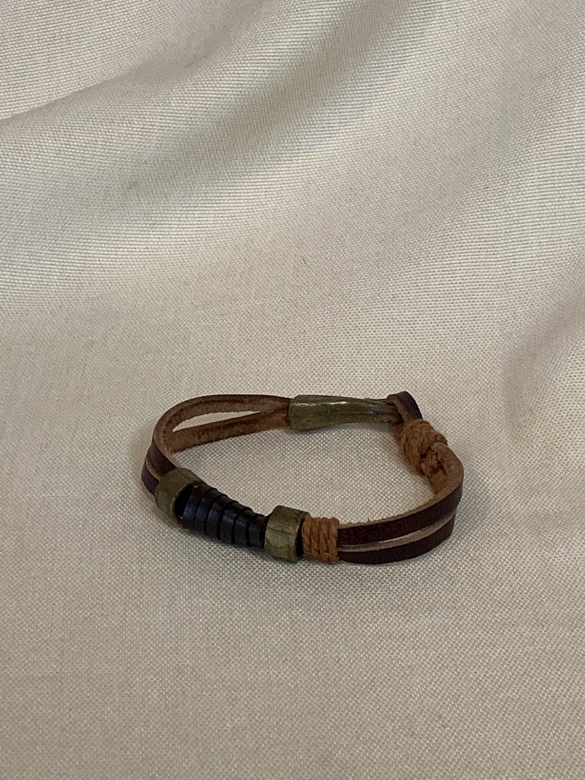 Daily1美式复古皮质编制手绳