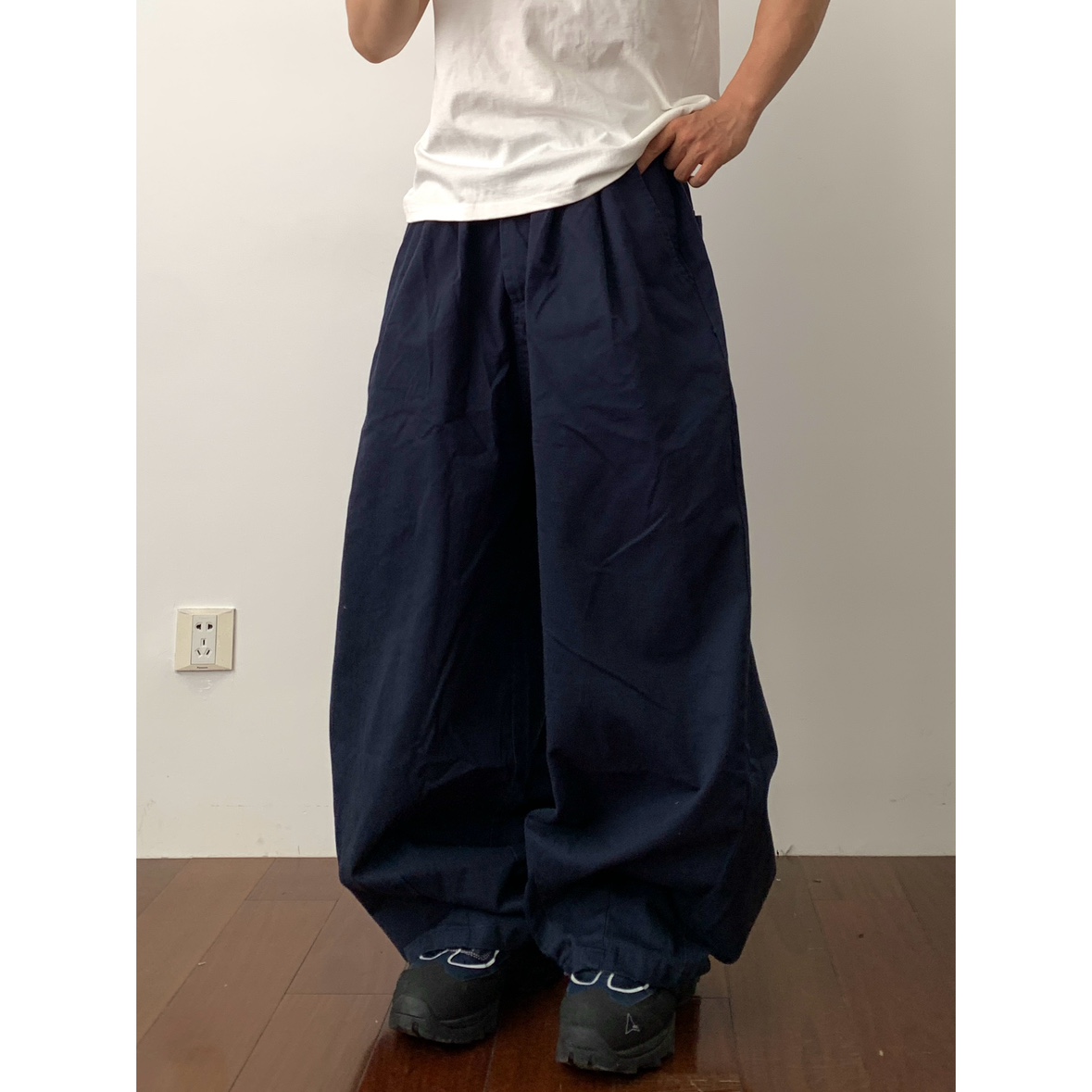 Daily1超宽松纯色阔腿裤