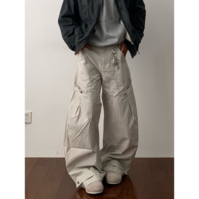 Daily1美式复古弯刀工装裤