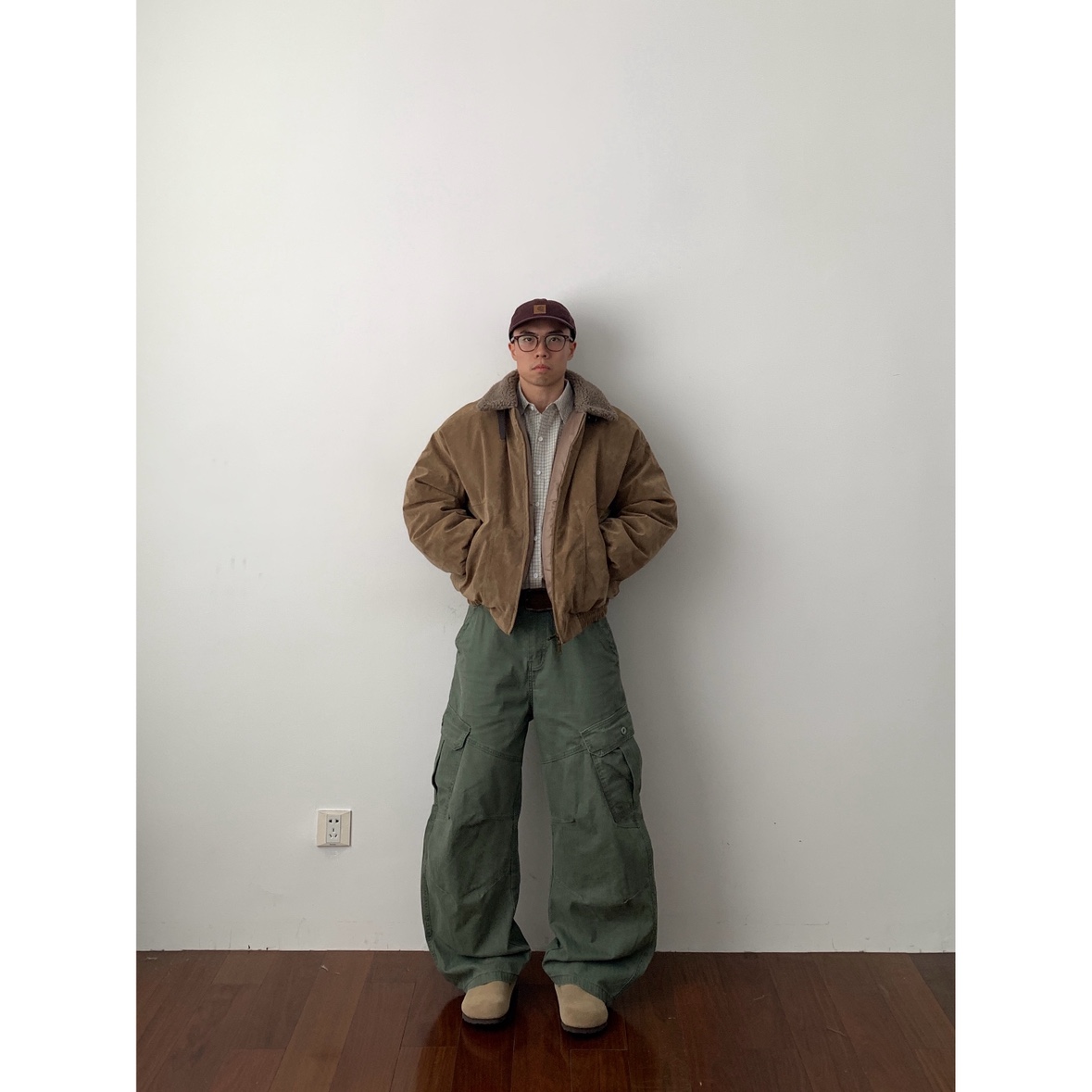 Daily1|麂皮羊羔绒棉服