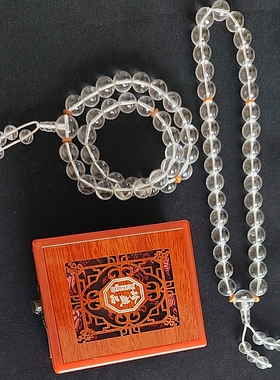 念珠33粒天然水晶泰斯比哈民族用品