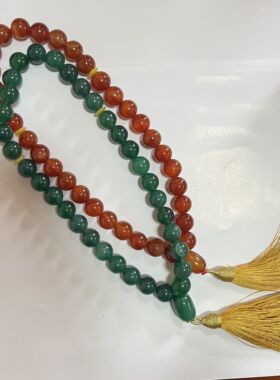 念珠民族用品玛瑙泰斯比哈33粒精品