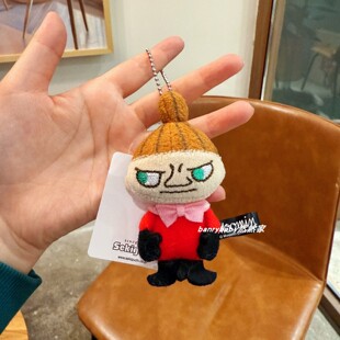 日单可爱姆明亚美公仔毛绒书包挂件钥匙链挂坠包挂饰