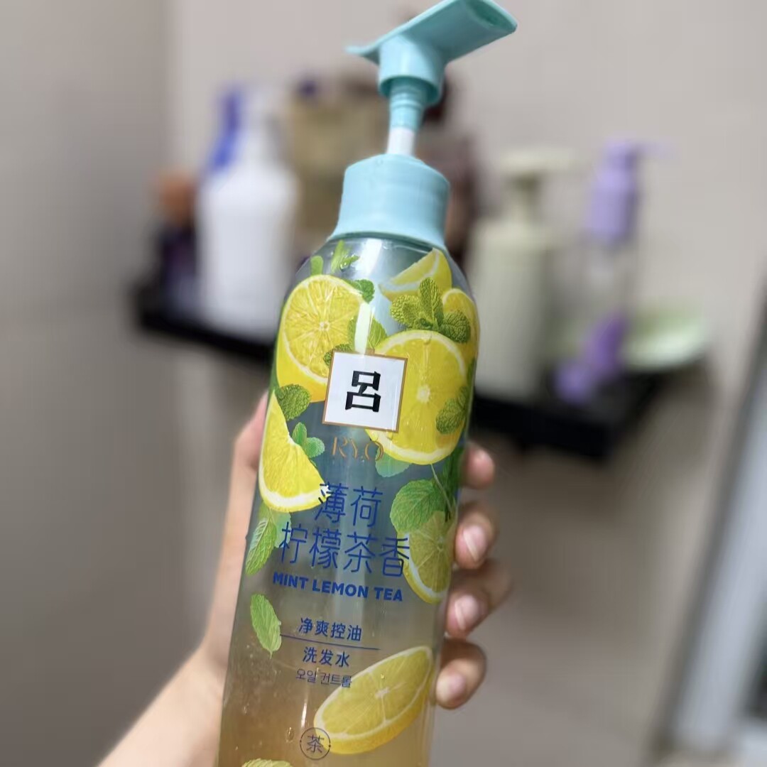 花吕洗发水400ml薄荷柠檬茶乌龙玫瑰保湿洗发水吕白茶去屑洗发液