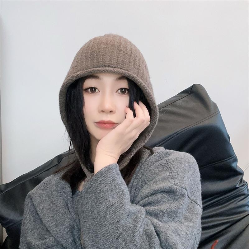 秋冬季时尚甜美可爱针织帽女韩版小辫子保暖冷帽子网红青年休闲潮