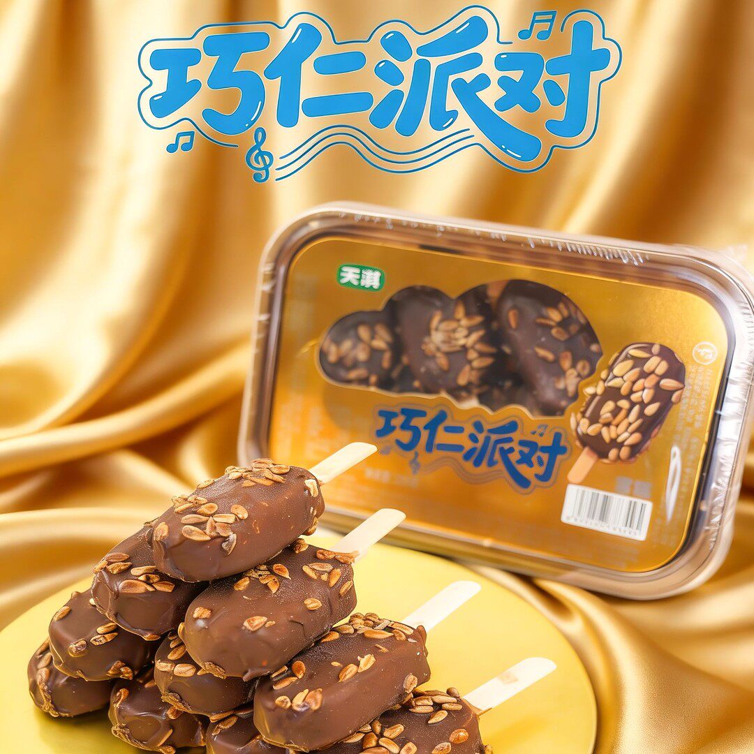 【自选】天淇巧仁派对冰淇淋网红巧克力瓜子脆皮雪糕冷饮10支/盒图片
