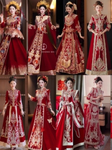 出租高端重工秀禾服新娘结婚敬酒2025中式汉服高级婚服奢华敬酒冬