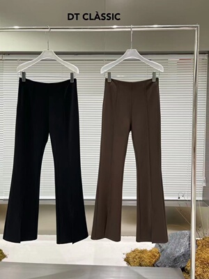 中腰长款常规棉秋冬开衩显瘦