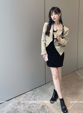 alwaysiris 媛鸢/再见莫妮卡2023aw设计感显瘦短款西装外套