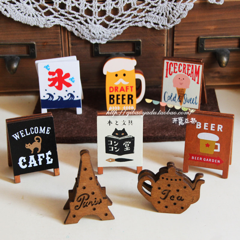 潮玩树脂可爱礼物木名片夹日式