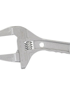 得力卫浴扳手DL120108铝合金超大开口短柄水暖安装多功能管两用