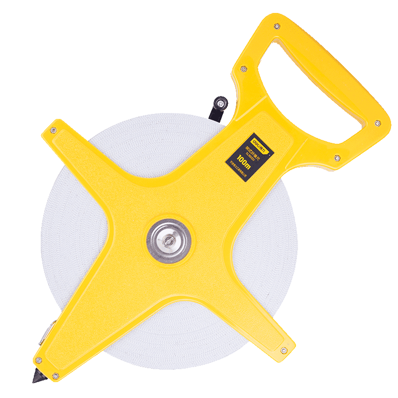 得力皮尺100米架式玻璃纤维尺