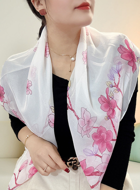 95CM仙气飘逸户外防晒头巾防风尘轻薄透气凉爽大方巾丝巾围巾女士