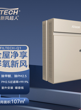 飞得新风系统 室外壁挂安装新风机Q1 除甲醛除PM2.5 安装方便