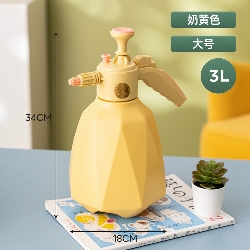 养花2L大容量办公教室高气压式细雾状喷壶清洁84酒精消毒专用透明