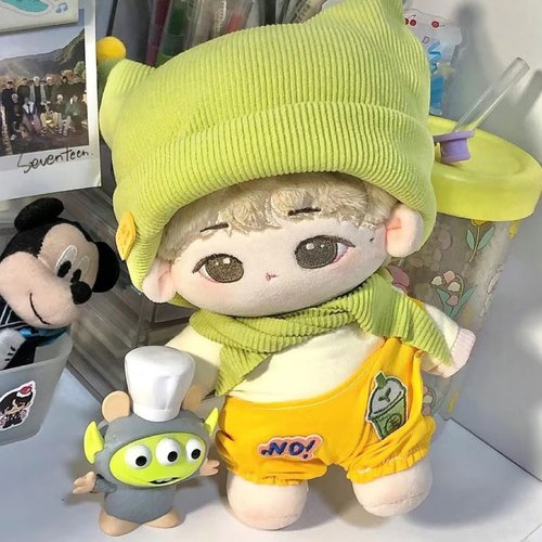白菜价20厘米棉花娃娃衣服奶茶风套装男女娃娃通用无属性公仔礼物