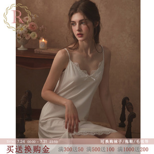 蕾絲性感純欲風(fēng)高級感白色睡衣2025年新款 RoseTree吊帶睡裙女夏季