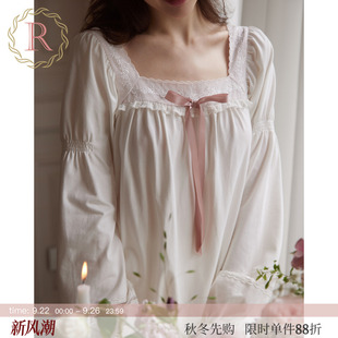 法式 RoseTree純棉睡衣女款 春秋季 長袖 宮廷公主風(fēng)高級感家居服套裝