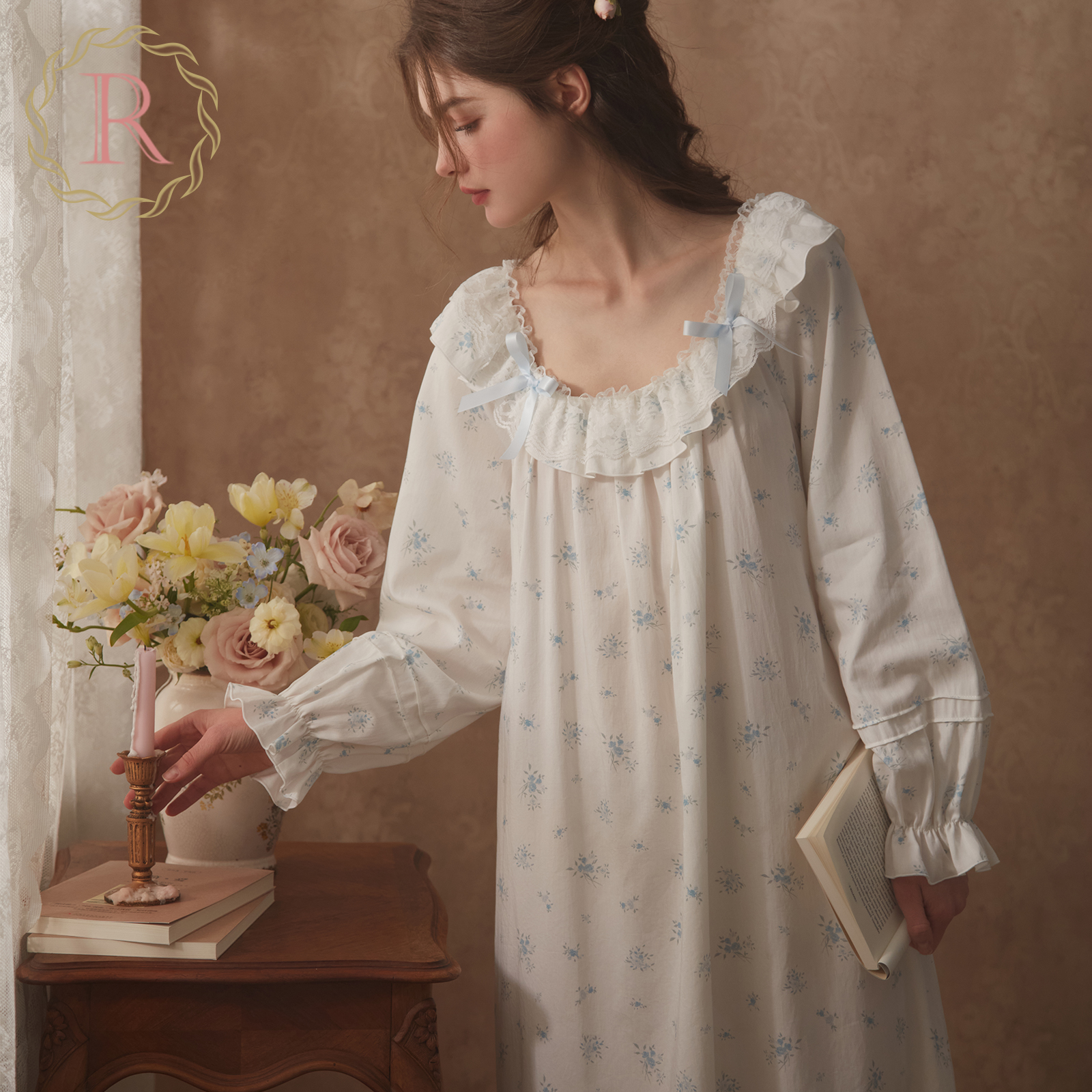 RoseTree古典宫廷少女长袖睡裙