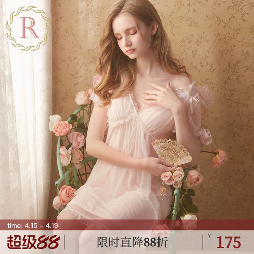 rosetree夏日梦幻蕾丝柔纱睡裙