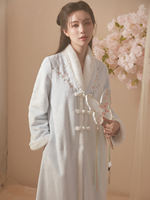 RoseTree Coral velvet bathrobe for women in winter, a long, new Chinese-style flannel nightgown with a high-end feel thumbnail 4