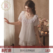 薄款 宫廷风家居服套装 短袖 蕾丝法式 短裤 RoseTree公主睡衣女夏季