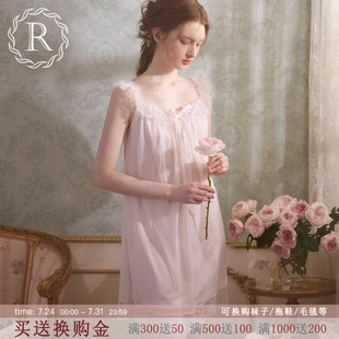 蕾丝吊带性感宫廷公主风睡衣2025年新款 RoseTree冰丝睡裙女夏季