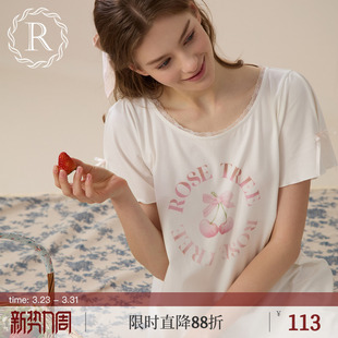 蕾丝甜美日系少女睡衣2025新款 短袖 夏天 夏季 RoseTree可爱睡裙女款