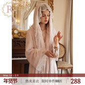 浴袍浴衣法兰绒法式 RoseTree珊瑚绒睡袍冬季 加厚女士长款 睡衣长袍
