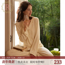 可外穿 2025新款 RoseTree睡衣女秋冬薄绒法式 高级感宽松家居服套装