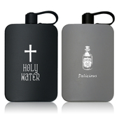 高档500毫升加厚304不锈钢扁酒壶1斤装 随身便携户外大容量水壶瓶