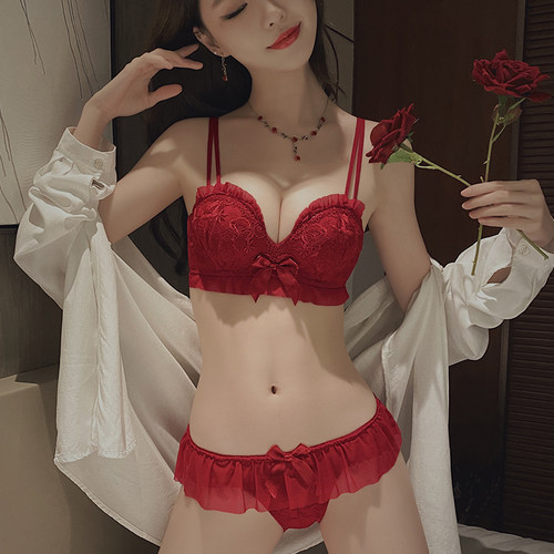 蕾丝显大结婚新娘本命年聚拢红色