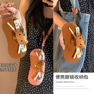 眼镜收纳包袋抗压便携式太阳镜收纳盒眼睛收纳包墨镜时尚收纳挂包