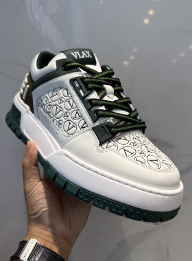 VLAX品牌男鞋2024秋冬新款时尚拼色轻奢板鞋厚底高端花色休闲鞋男