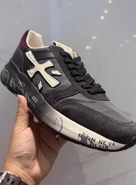 意大利品牌男鞋2025秋冬时尚反绒皮拼接厚底增高休闲鞋百搭运动鞋