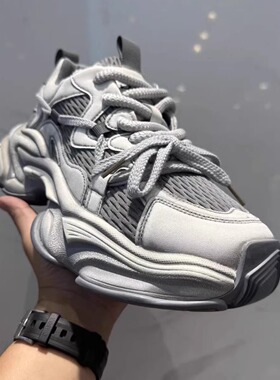 2025秋季新款老爹鞋男时尚潮流百搭厚底增高休闲运动鞋透气跑步鞋