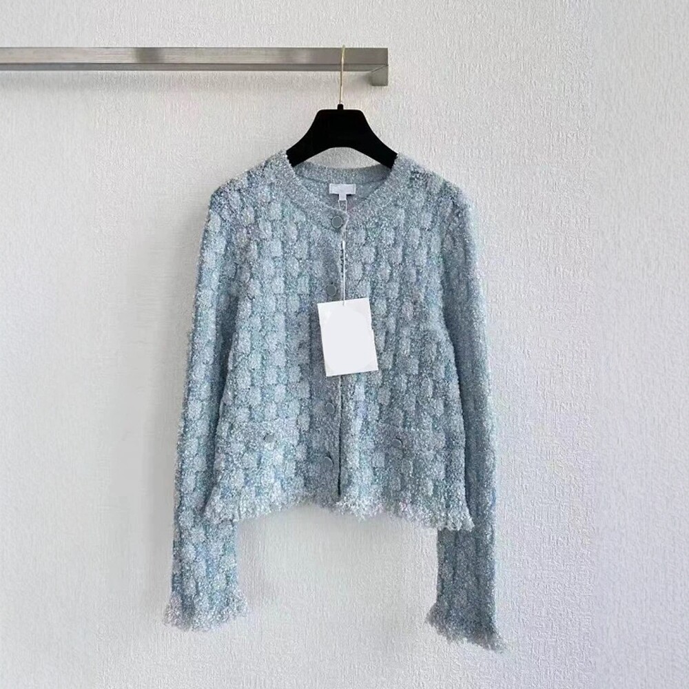 南油高定26C早春小香风重工流苏针织开衫高级洋气时尚百搭女上衣