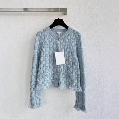 南油高定26C早春小香风重工流苏针织开衫高级洋气时尚百搭女上衣