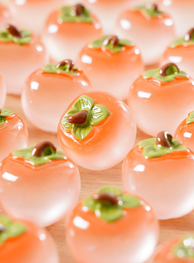 仿真柿子树脂摆件小号夜光